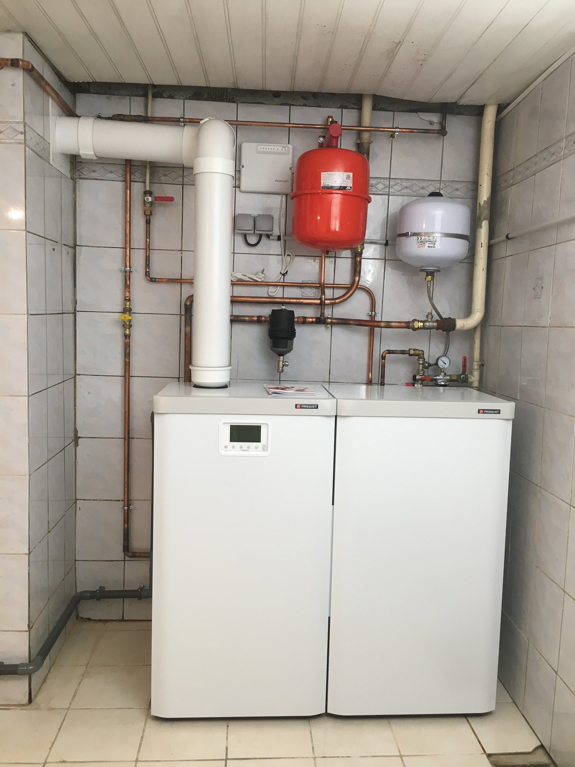 Installation de chaudière gaz Frisquet réalisée par PC GAZ